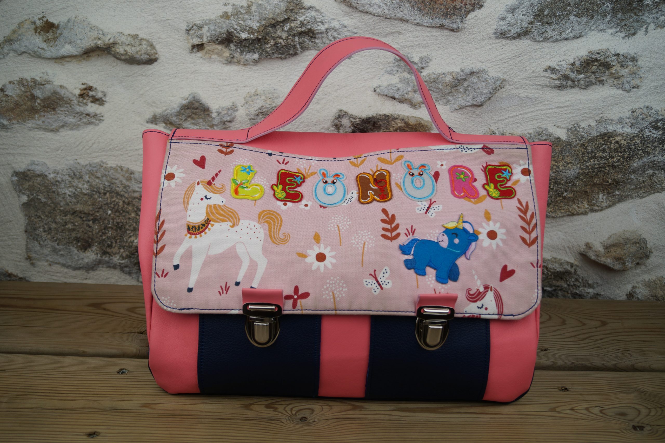 Cartable enfant cuir sale