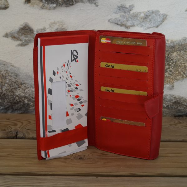 Portefeuille/compagnon Femme rouge – Image 3