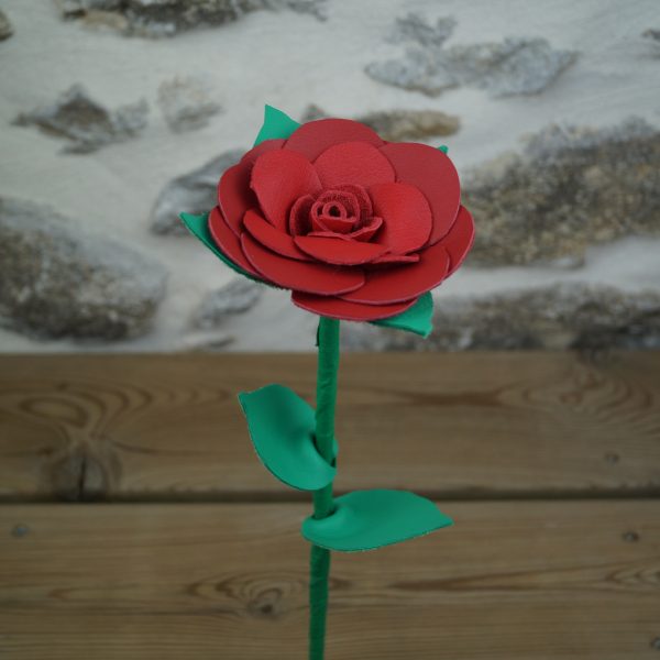 Roses rouges en cuir – Image 5
